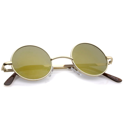 Retro Lennon Style Round Circle Metal Mirror Lens Sunglasses 1408