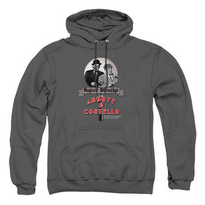 Abbott & Costello Super Sleuths Mens Hoodie Charcoal Officially Licensed
