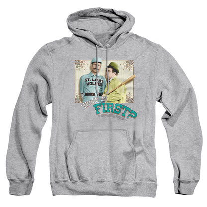 Abbott & Costello Whos On First Mens Hoodie Athletic Heather Officially Licensed