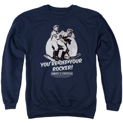 Abbott & Costello Off Your Rocker Mens Crewneck Sweatshirt Navy