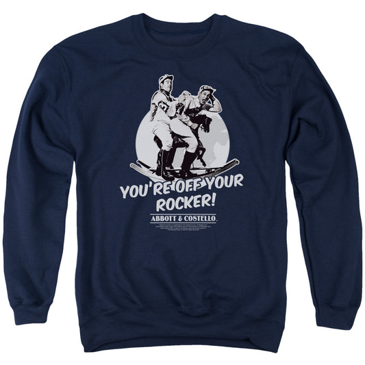 Abbott & Costello Off Your Rocker Mens Crewneck Sweatshirt Navy