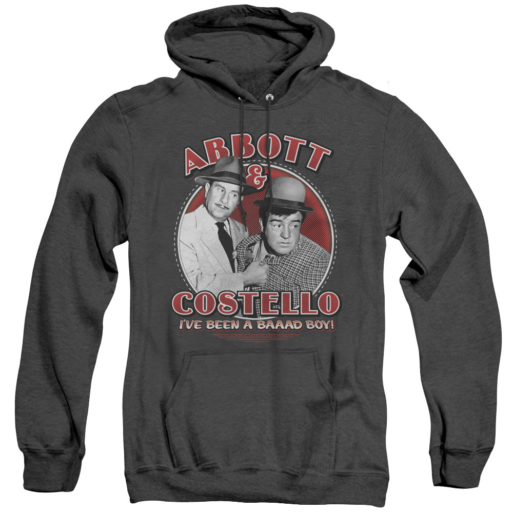 Abbott & Costello Bad Boy Heather Mens Hoodie Black Officially Licensed