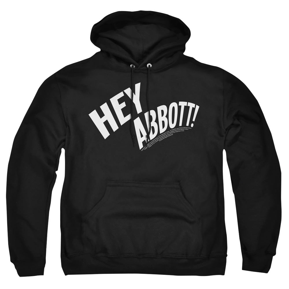 Abbott & Costello Hey Abbott Mens Hoodie Black Officially Licensed