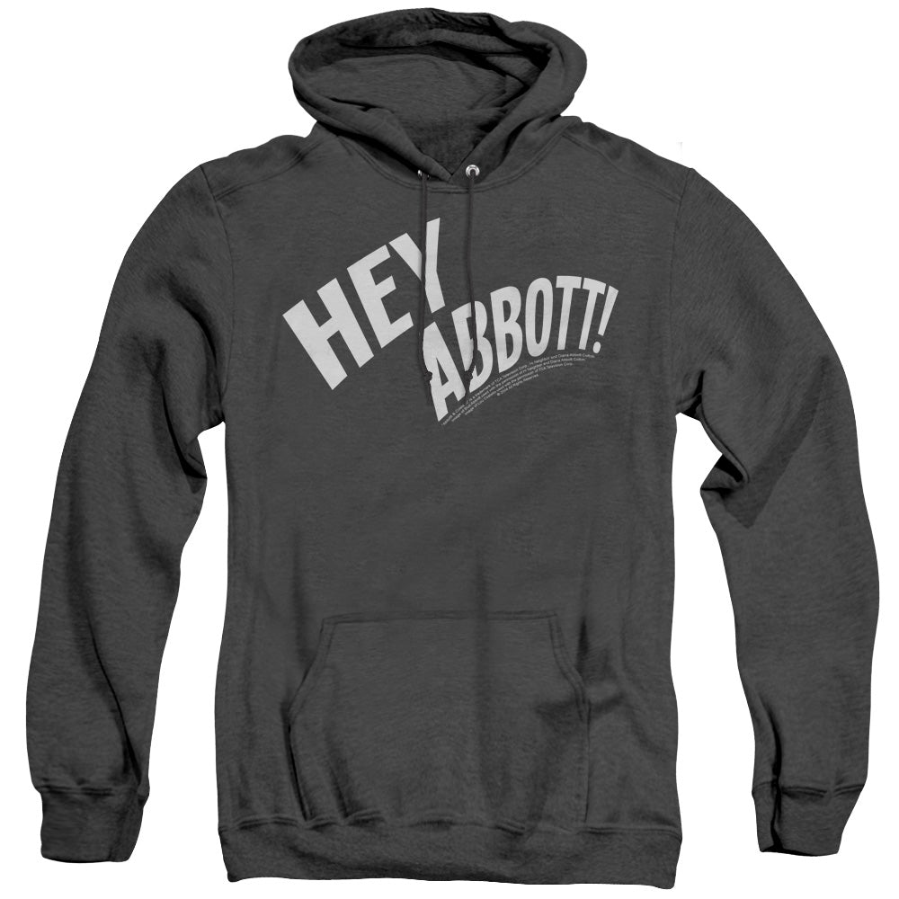 Abbott & Costello Hey Abbott Heather Mens Hoodie Black Officially Licensed