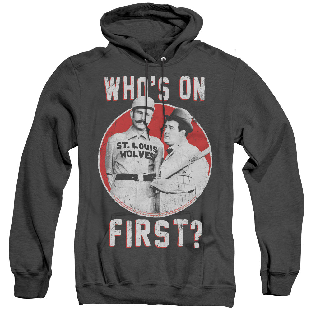 Abbott & Costello First Heather Mens Hoodie Black Officially Licensed