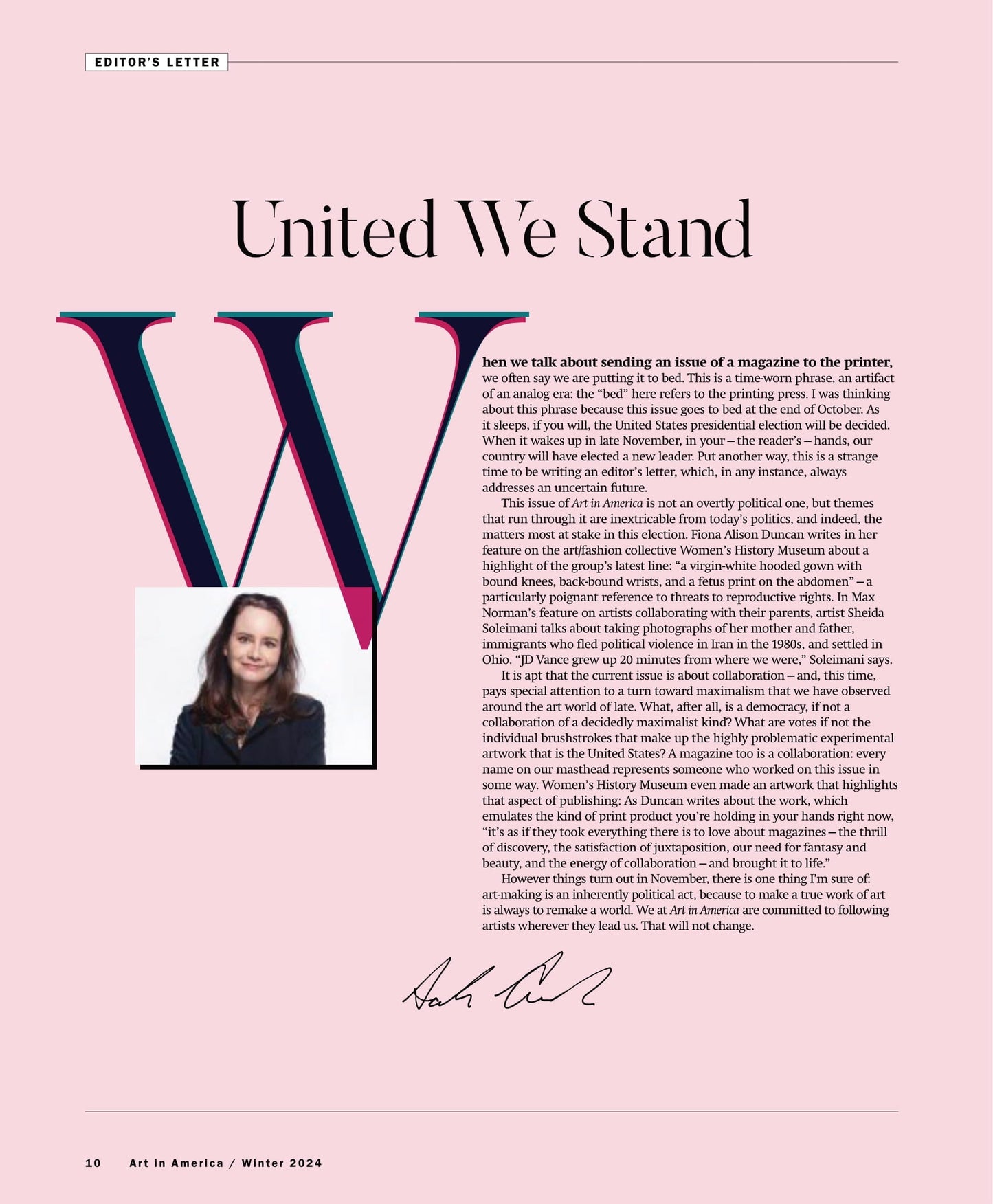 Art In America - Winter 2024: The Year In Art & Fashion, Ugly AI Girls, Digital Fabrication Tools, Training The Camera, Women’s History Museum, Frenetic Landscapes, Sculpture Goes Maximalist & More!