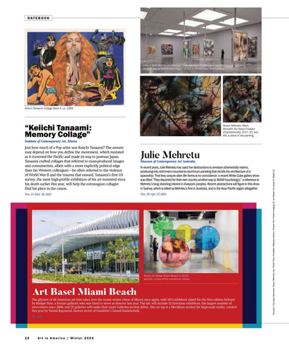 Art In America - Winter 2024: The Year In Art & Fashion, Ugly AI Girls, Digital Fabrication Tools, Training The Camera, Women’s History Museum, Frenetic Landscapes, Sculpture Goes Maximalist & More!