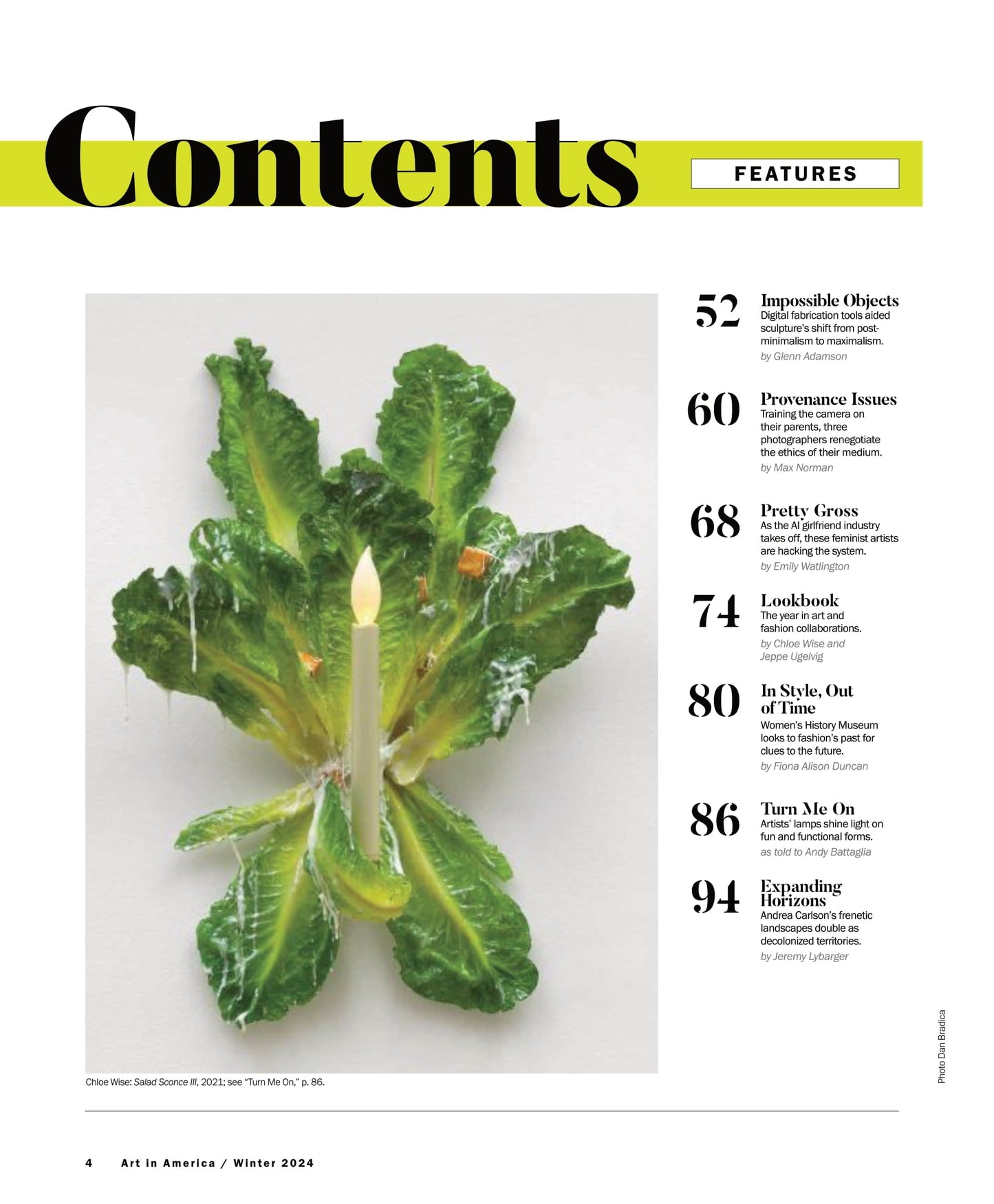 Art In America - Winter 2024: The Year In Art & Fashion, Ugly AI Girls, Digital Fabrication Tools, Training The Camera, Women’s History Museum, Frenetic Landscapes, Sculpture Goes Maximalist & More!