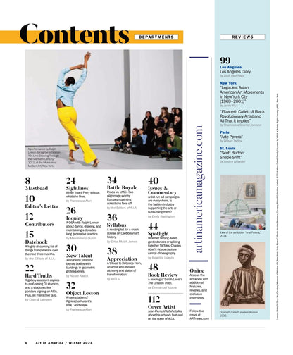 Art In America - Winter 2024: The Year In Art & Fashion, Ugly AI Girls, Digital Fabrication Tools, Training The Camera, Women’s History Museum, Frenetic Landscapes, Sculpture Goes Maximalist & More!