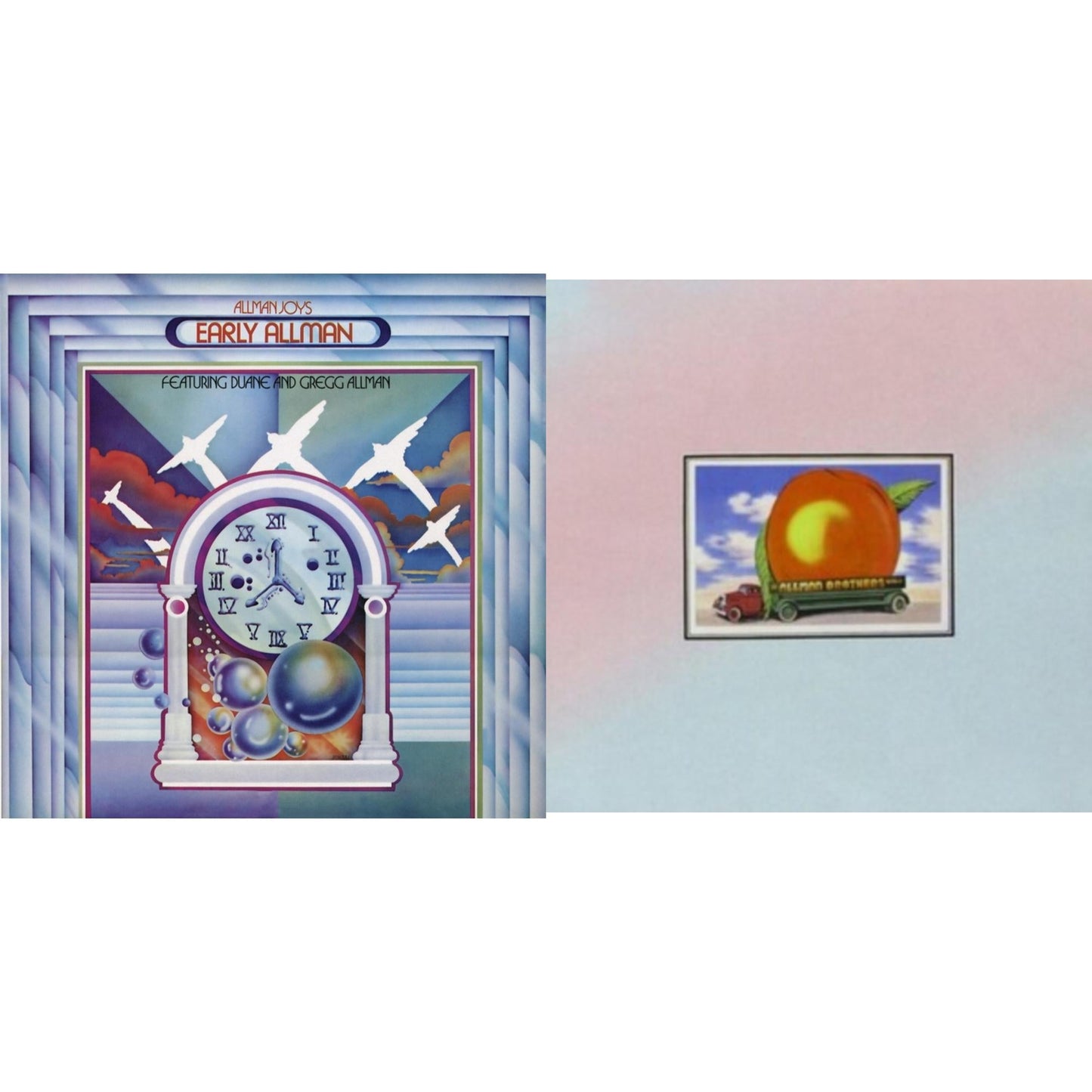Allman Brothers Band - Eat A Peach (Light Pink & Light Blue LP Vinyl) & Early Allman (Featuring Duane & Gregg Allman)