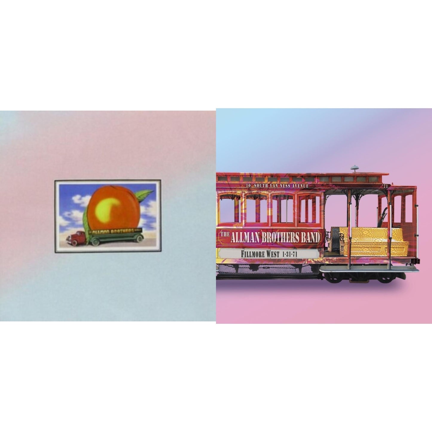 Allman Brothers Band - Eat A Peach (Light Pink & Light Blue LP Vinyl) & Fillmore West 1-31-71