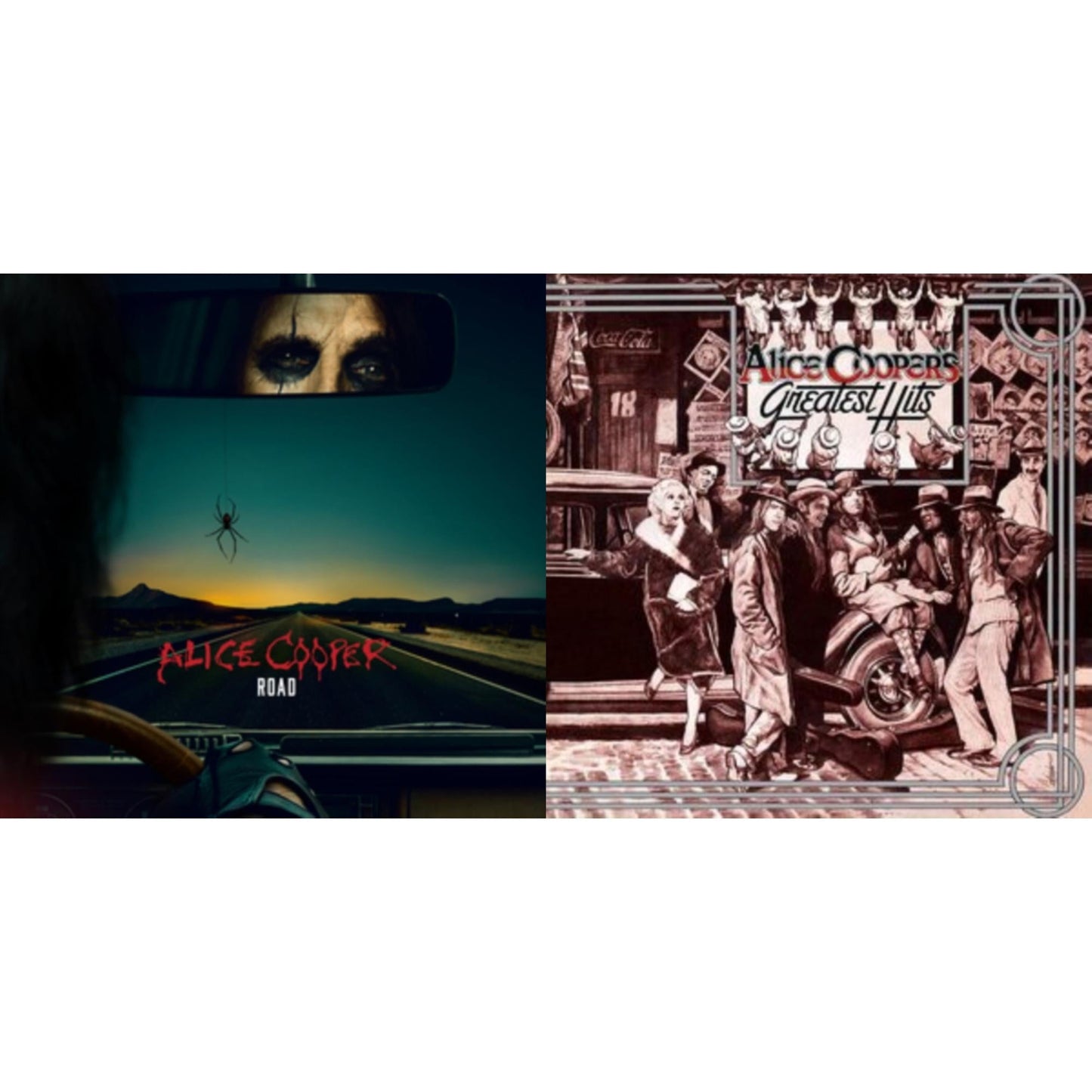 Alice Cooper - Road (Orange Marbled Vinyl/2LP/DVD) & Alice Cooper's Greatest Hits (180G/Limited Anniversary Edition)