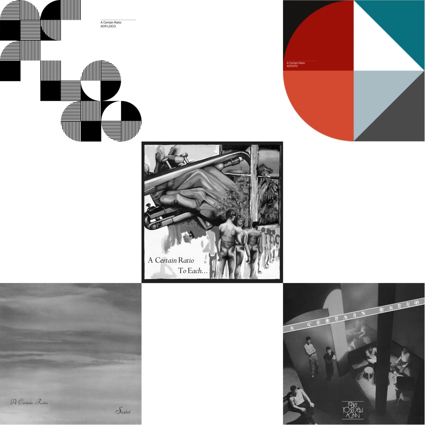 A Certain Ratio - Acr Loco (Limited Edition Color LP Vinyl) & Sextet (Limited Edition White LP Vinyl) & To Each... (Limited Edition White LP Vinyl) & Acr:Epc (Limited Edition/Cornflour Blue LP Vinyl) & I'd Like To See You Again (Limited Edition White