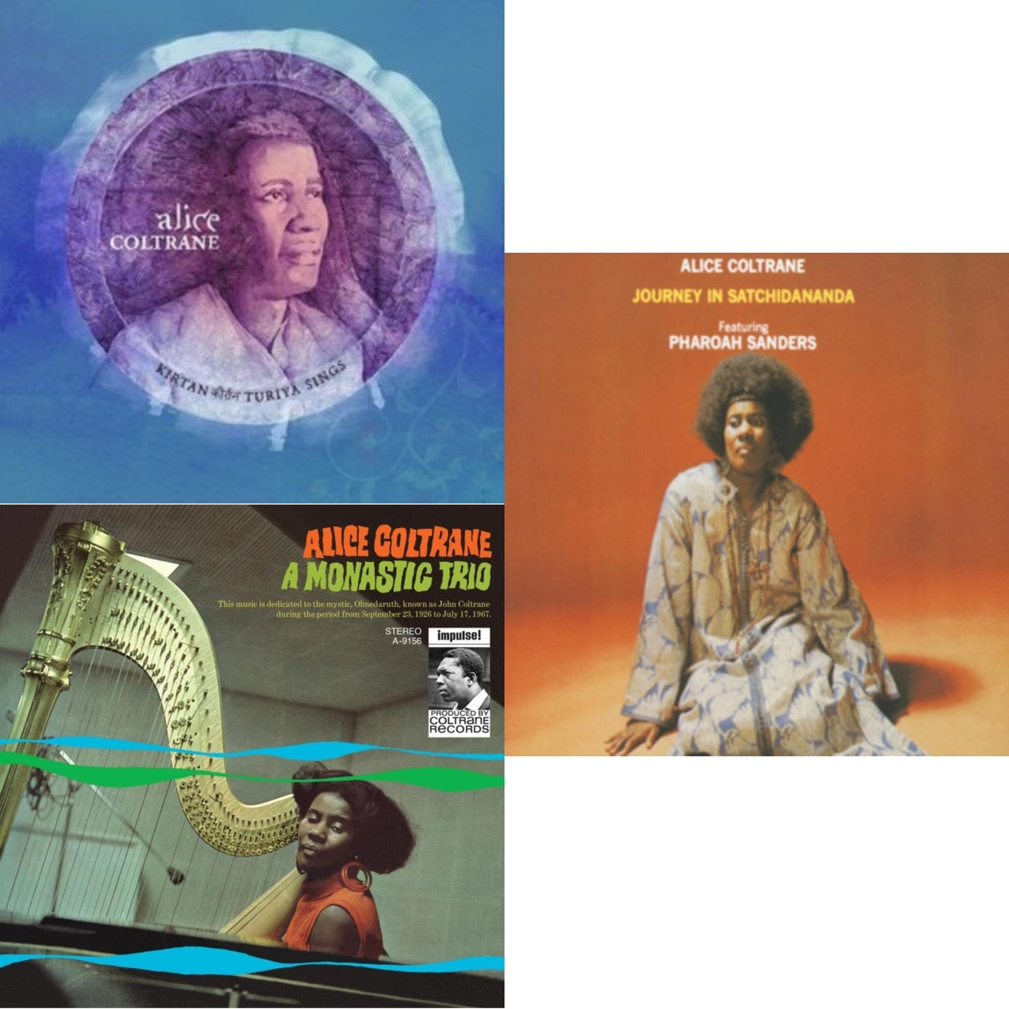 Alice Coltrane - Kirtan: Turiya Sings (2LP) & Monastic Trio (Verve By Request Series) & Journey In Satchidananda