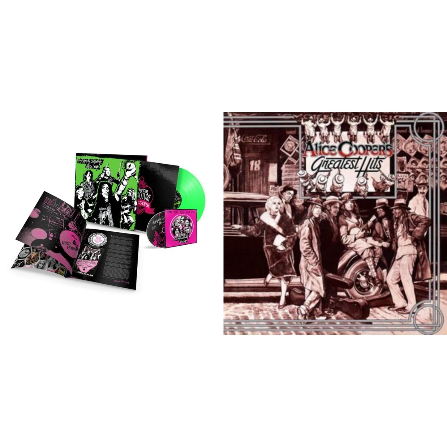 Alice Cooper - Live From The Astroturf (Glow-In-The-Dark LP Vinyl/DVD) & Alice Cooper's Greatest Hits (180G/Limited Anniversary Edition)