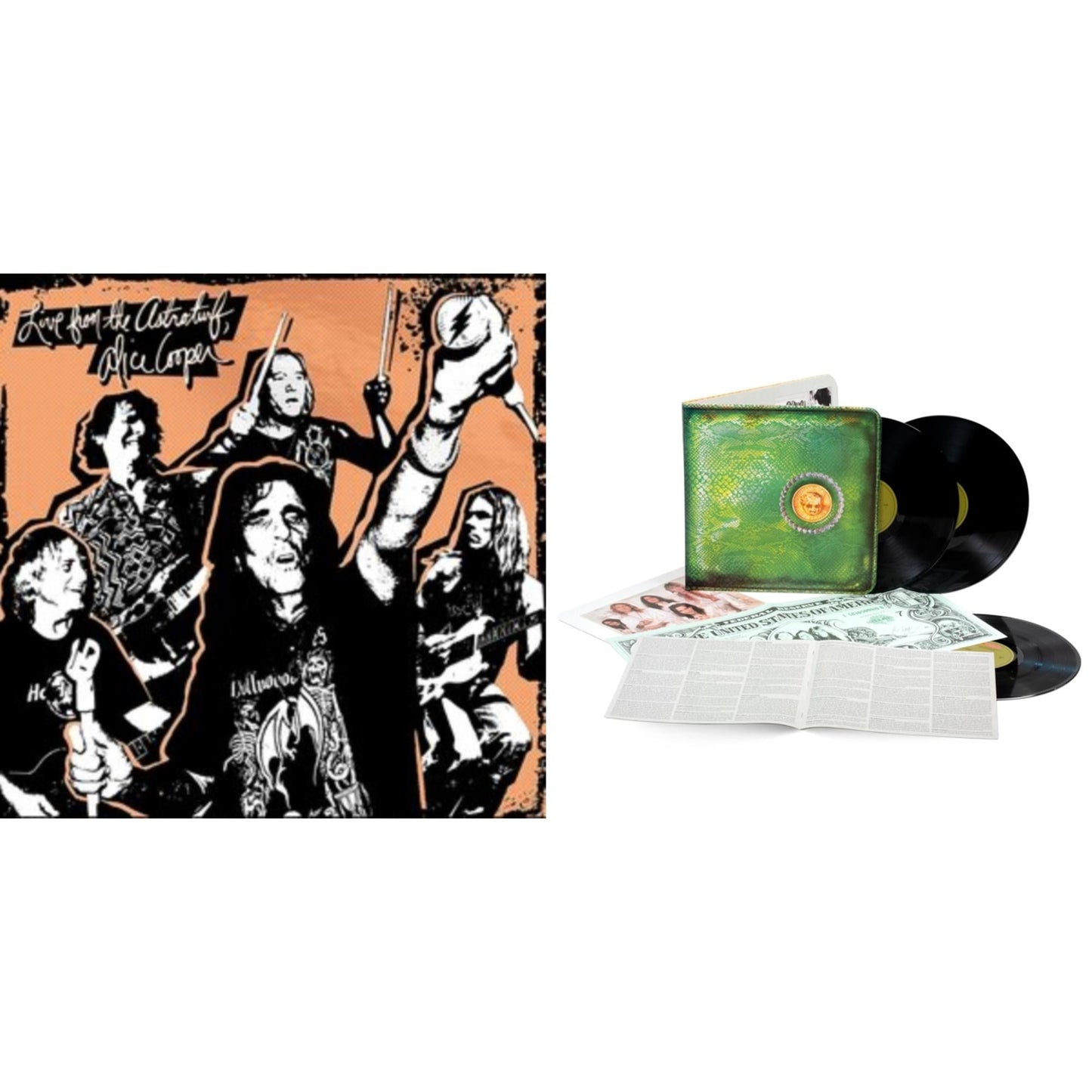 Alice Cooper - Live From The Astroturf (Apricoot LP Vinyl/DVD) & Billion Dollar Babies (50Th Anniversary/Deluxe/3LP)