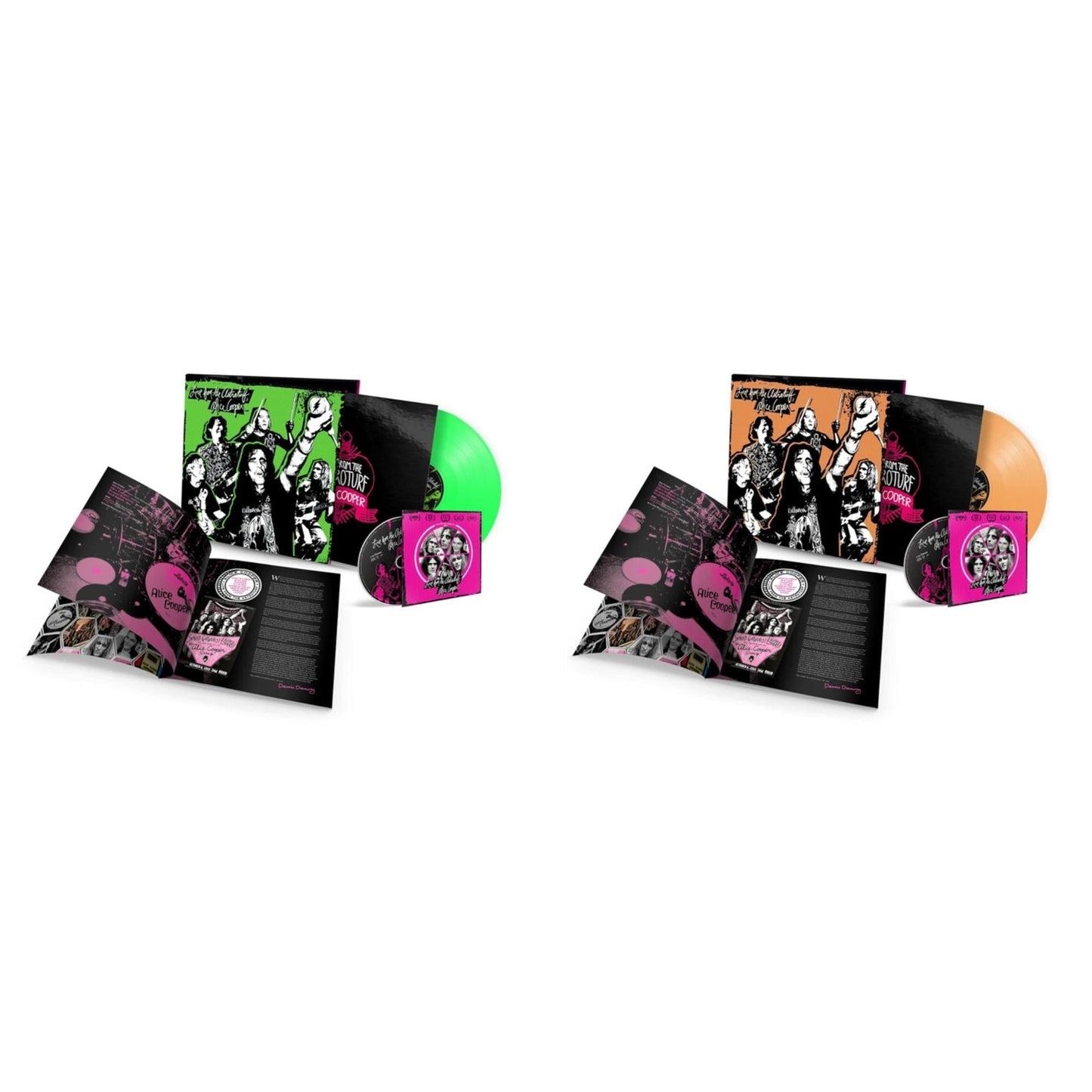 Alice Cooper - Live From The Astroturf (Glow-In-The-Dark LP Vinyl/DVD) & Live From The Astroturf (Apricoot LP Vinyl/DVD)