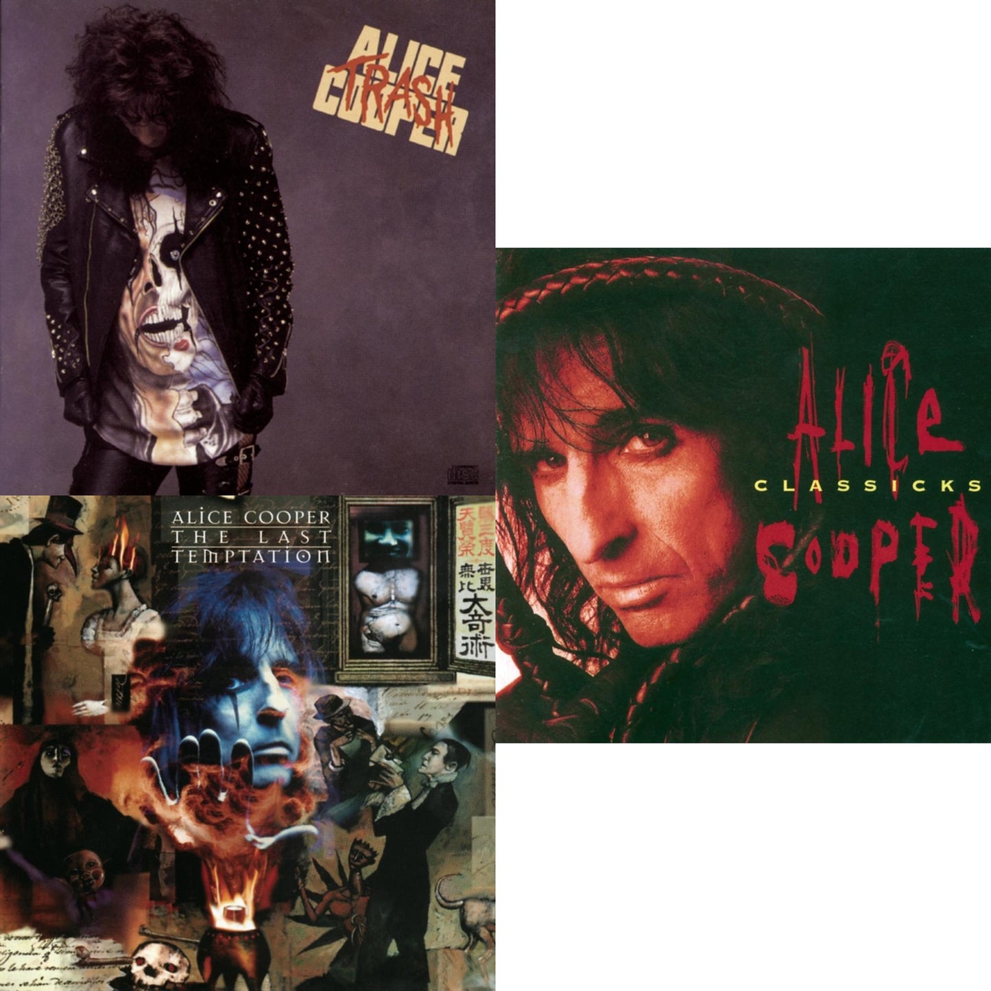 Alice Cooper - Trash & Last Temptation & Alice Cooper Classicks - CD Bundle
