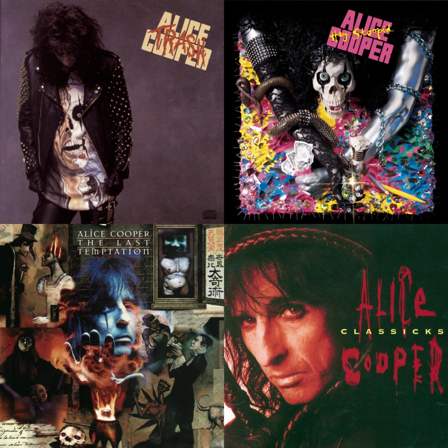 Alice Cooper - Trash & Hey Stoopid & Last Temptation & Alice Cooper Classicks - CD Bundle