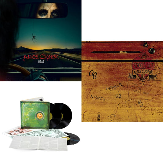 Alice Cooper - Road (Orange Marbled Vinyl/2LP/DVD) & Billion Dollar Babies (50Th Anniversary/Deluxe/3LP) & School's Out (Expanded & Remastered/3LP)
