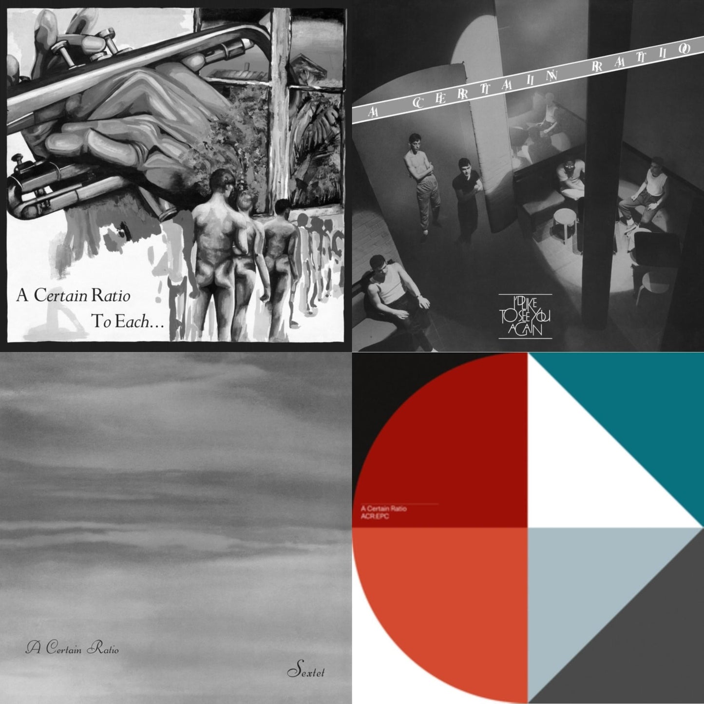 A Certain Ratio - To Each... (Limited Edition White LP Vinyl) & I'd Like To See You Again (Limited Edition White LP Vinyl) & Sextet (Limited Edition White LP Vinyl) & Acr:Epc (Limited Edition/Cornflour Blue LP Vinyl)