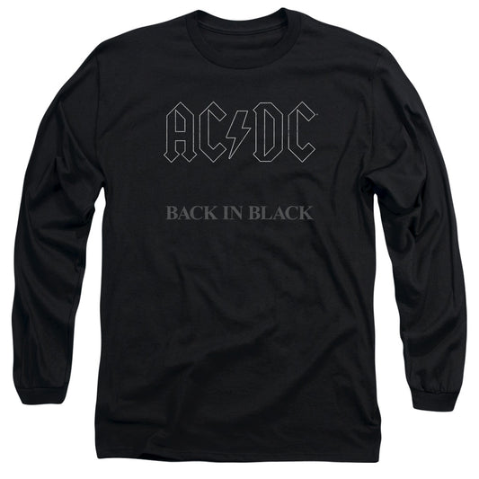 ACDC Back In Black Mens Long Sleeve Shirt Black