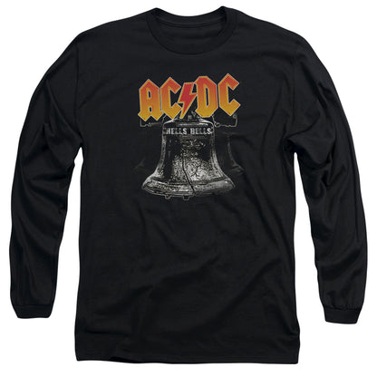 AC/DC Hells Bells Mens Long Sleeve Shirt Black Officially Licensed