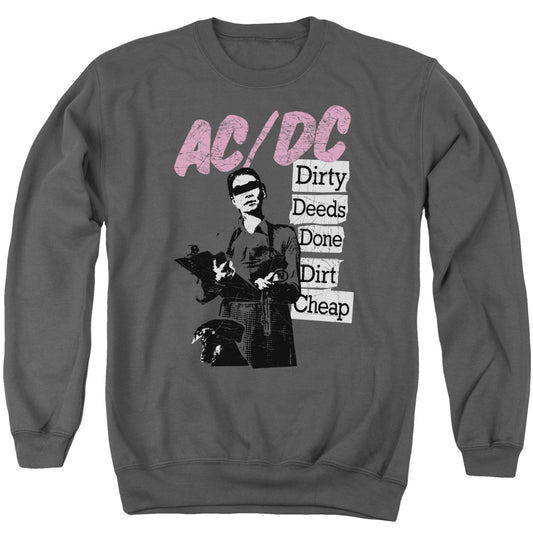 Acdc Dirty Deeds Mens Crewneck Sweatshirt Charcoal
