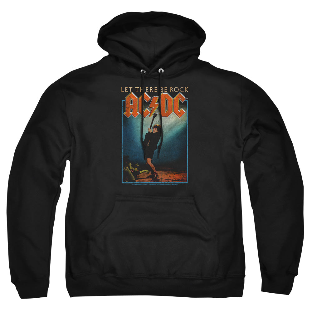 AC/DC Let There Be Rock Mens Hoodie Black Officially Licensed