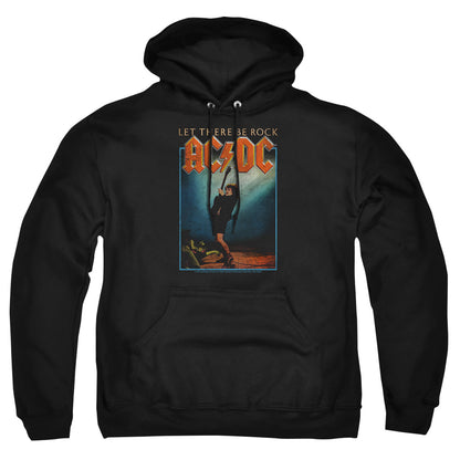 AC/DC Let There Be Rock Mens Hoodie Black Officially Licensed