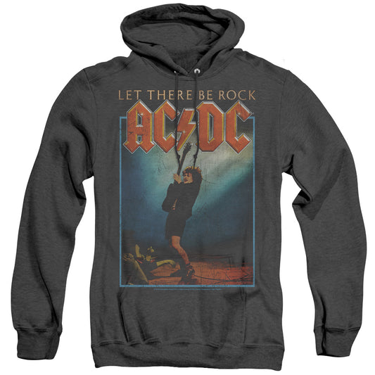 AC/DC Let There Be Rock Heather Mens Hoodie Black Officially Licensed