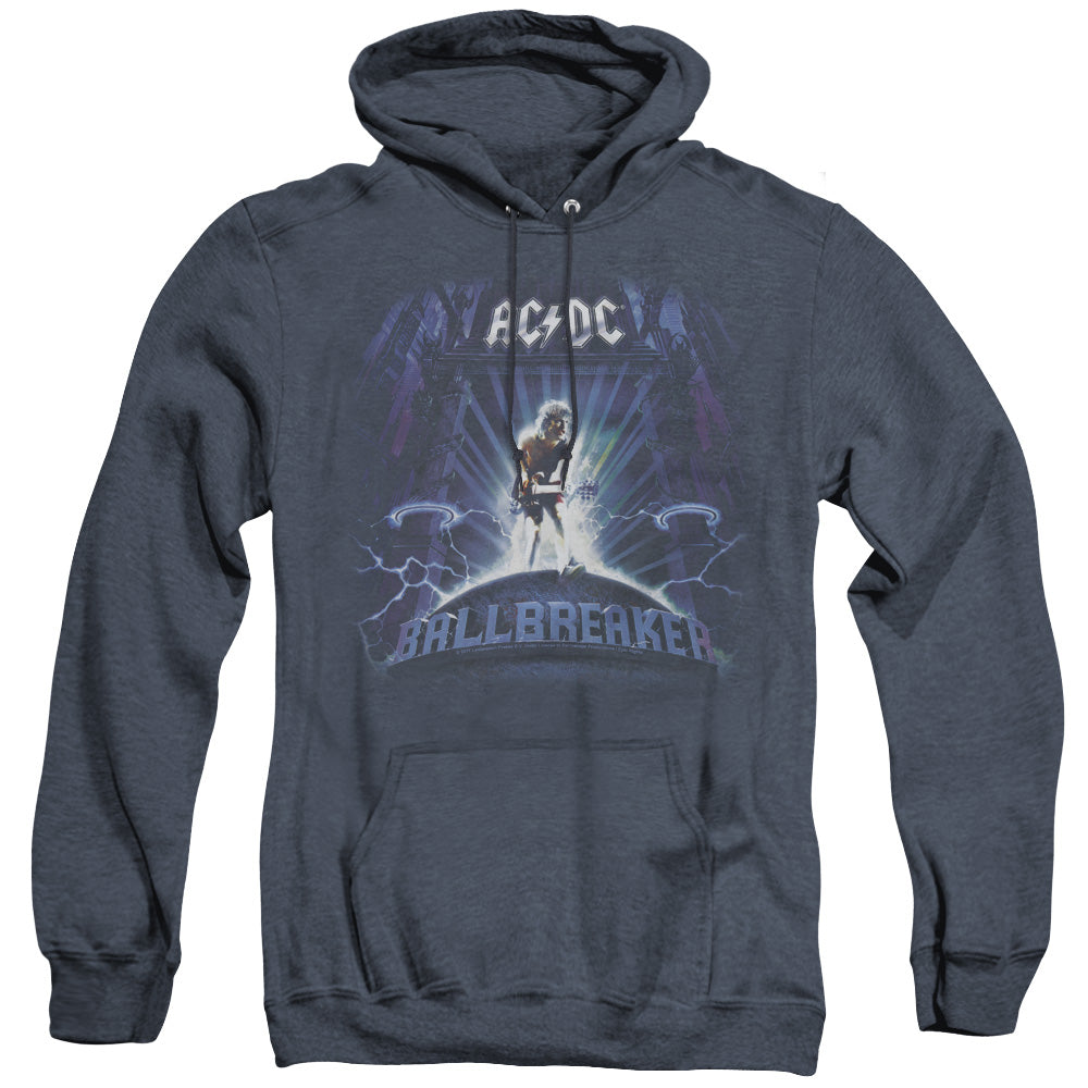 AC/DC Ballbreaker Heather Mens Hoodie Navy Officially Licensed