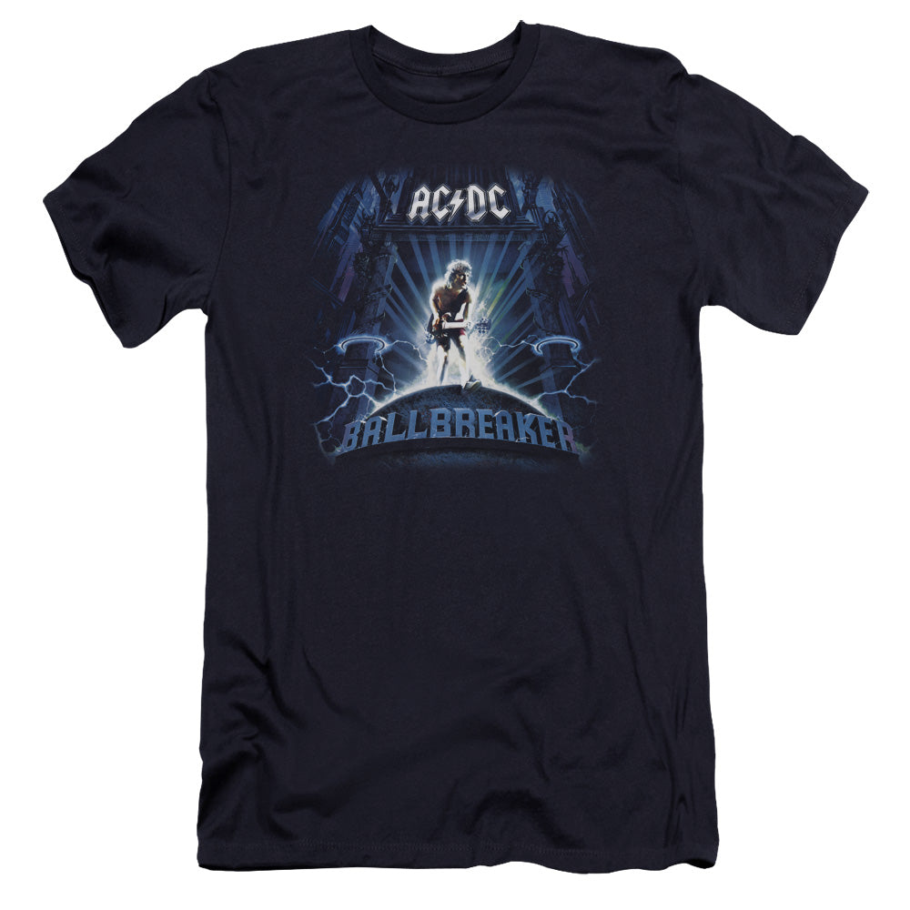 ACDC Ballbreaker Premium Bella Canvas Slim Fit Mens T Shirt Navy