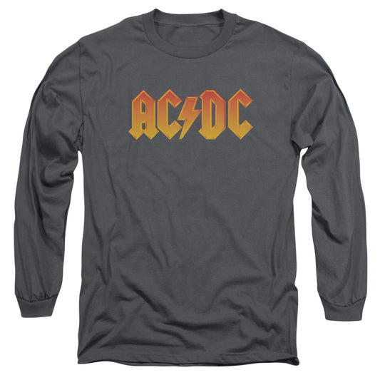 ACDC Logo Mens Long Sleeve Shirt Charcoal