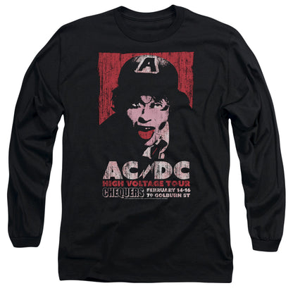 ACDC High Voltage Live 1975 Mens Long Sleeve Shirt Black