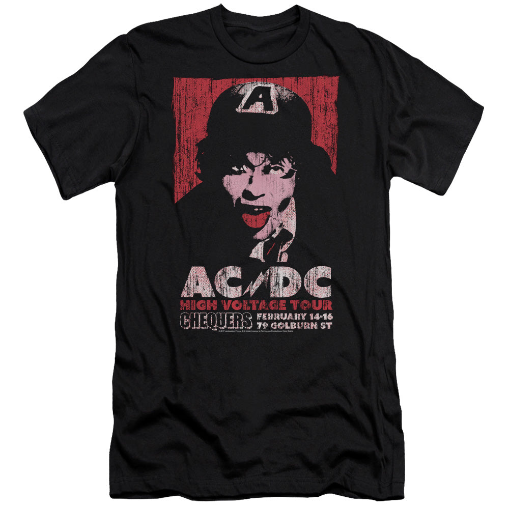 ACDC High Voltage Live 1975 Hbo Premium Bella Canvas Slim Fit Mens T Shirt Black