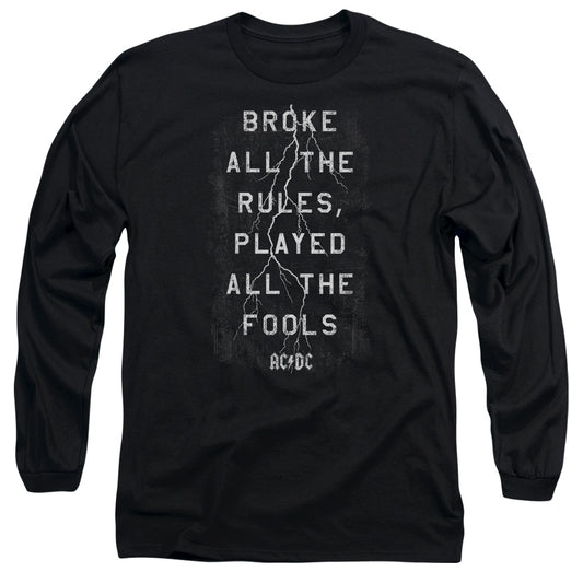 ACDC Struck Mens Long Sleeve Shirt Black