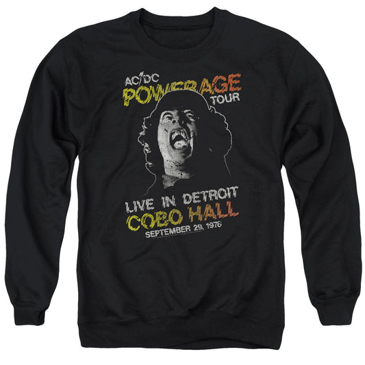 Acdc Powerage Tour Mens Crewneck Sweatshirt Black