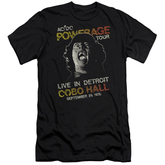 ACDC Powerage Tour Hbo Premium Bella Canvas Slim Fit Mens T Shirt Black