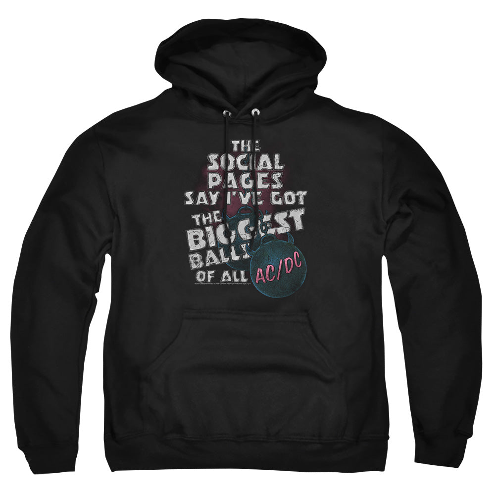 AC/DC Big Balls Mens Hoodie Black Officially Licensed