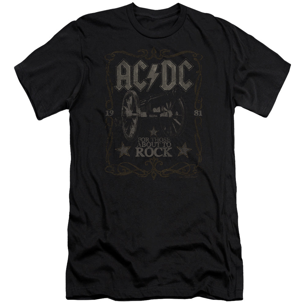 ACDC Rock Label Hbo Premium Bella Canvas Slim Fit Mens T Shirt Black