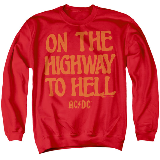 Acdc The We Salute You Mens Crewneck Sweatshirt Red