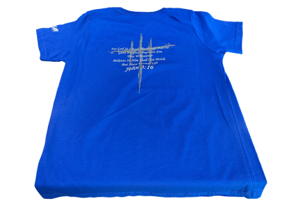 Blue John 3:16 Youth T-Shirt