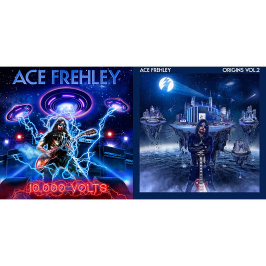 Ace Frehley - 10,000 Volts (Edge Only Splatter/Metal Gym Locker/Red Splatter LP Vinyl) & Origins Vol.2 (Blue & White LP Vinyl)