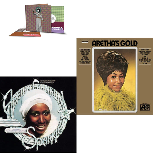 Aretha Franklin - Sparkle (Crystal Clear LP Vinyl) (Syeor) & Aretha (2LP/140G) & Aretha's Gold