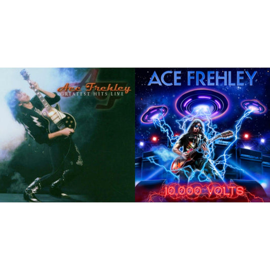 Ace Frehley - Greatest Hits Live & 10,000 Volts (Edge Only Splatter/Metal Gym Locker/Red Splatter LP Vinyl)