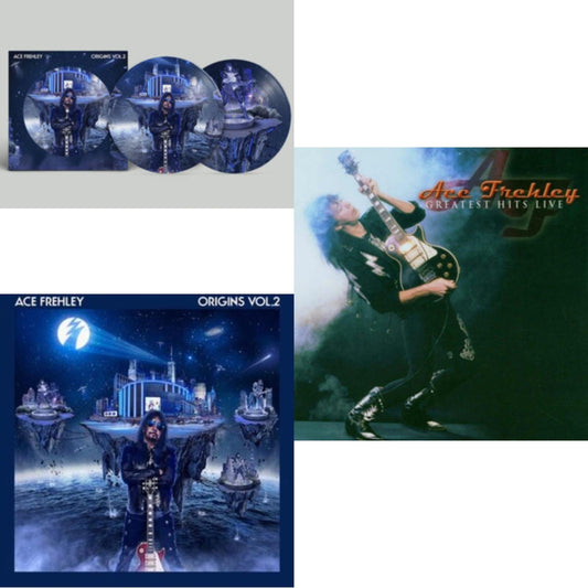 Ace Frehley - Greatest Hits Live & Origins Vol.2 (Blue & White LP Vinyl) & Origins: Vol. 2 (Picture Disc)