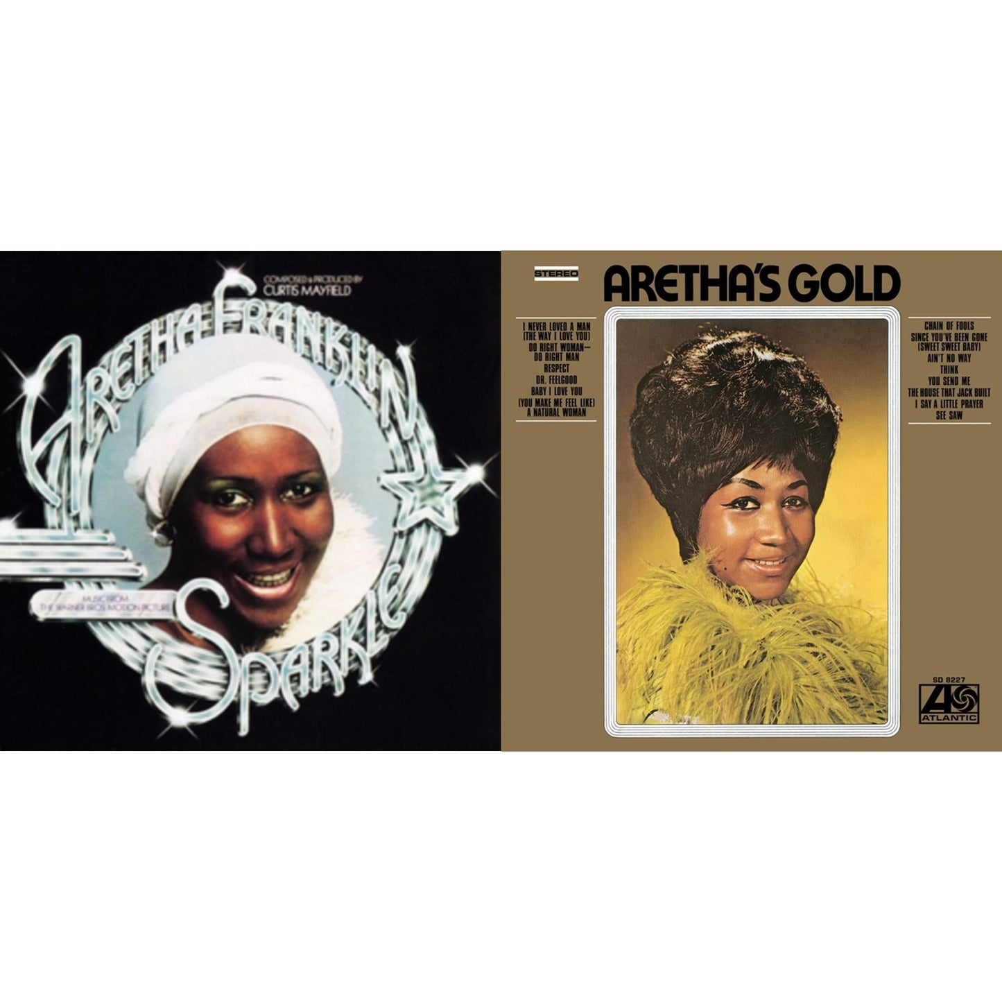 Aretha Franklin - Sparkle (Crystal Clear LP Vinyl) (Syeor) & Aretha's Gold