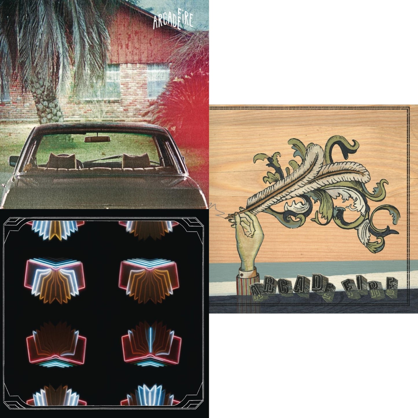 Arcade Fire - Funeral (150G/Gatefold) & Neon Bible (2LP/150G/Gatefold) & Suburbs (2LP/150G/Gatefold)