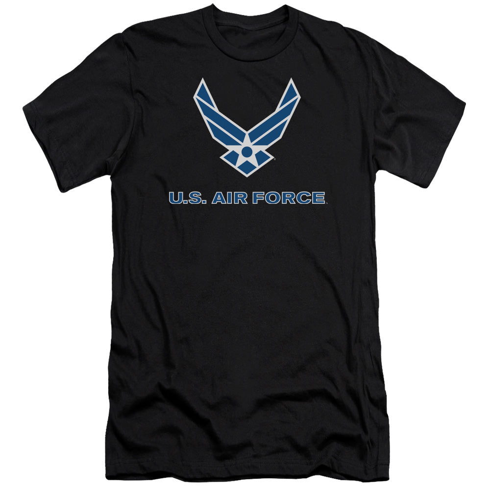 Air Force Logo Premium Bella Canvas Slim Fit Mens T Shirt Black